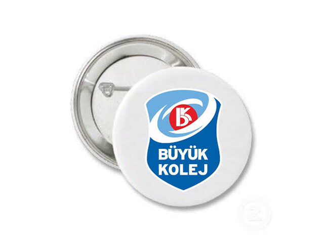 Pin Badge, Button Rosette (58mm)