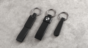 leather black series keychain