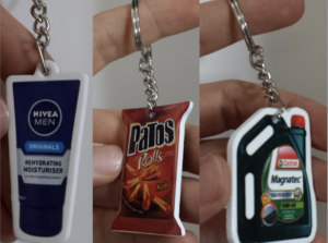 printed promotional plastic keychain