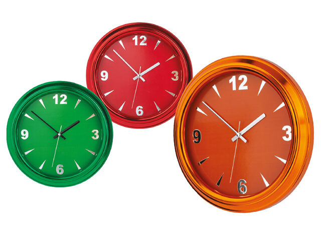 Colorful Dial Plastic Wall Clock - DS 3258 MR