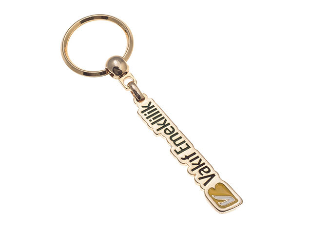 Gold Plated Metal Enamel Keychain - ANH 1814