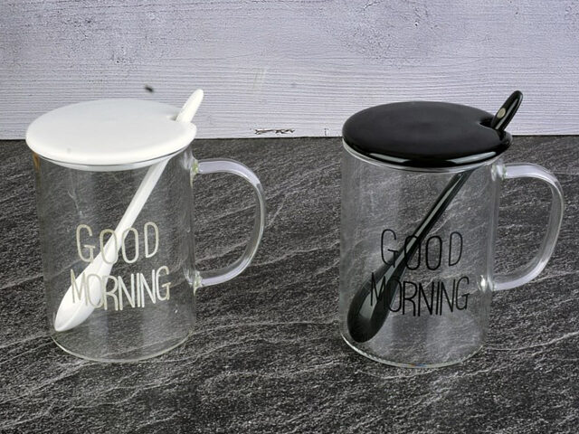 Glass Mug with Porcelain Lid – BMT 75281